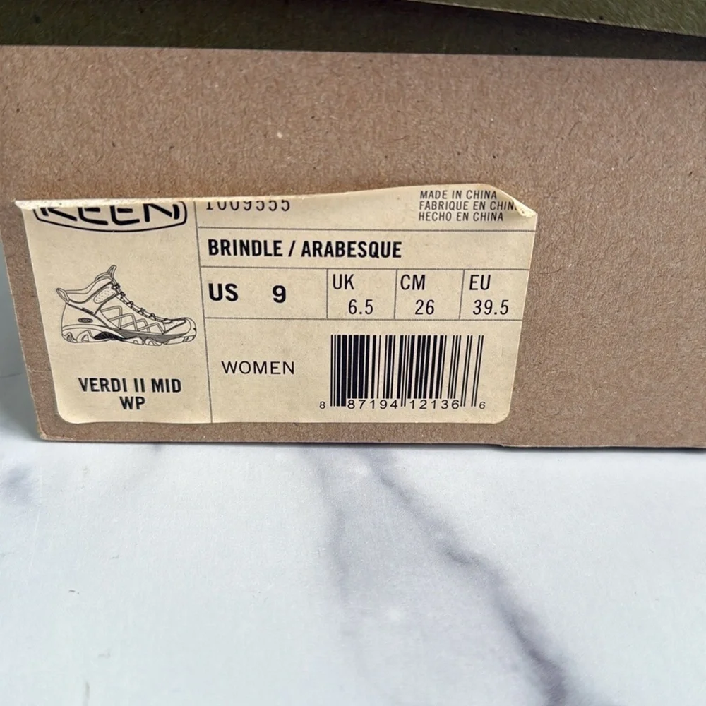 Keen Verdi II Mid Waterproof Lace Up Hiking Boots Size 9 NIB